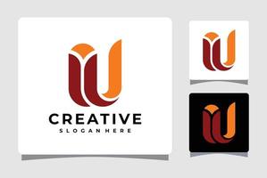 lettre abstraite u logo modèle design inspiration vecteur