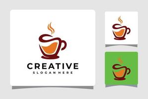 inspiration de conception de modèle de logo de café chaud vecteur