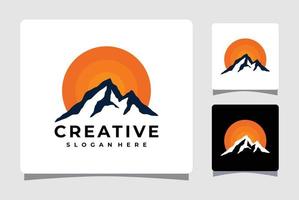 inspiration de conception de modèle de logo de montagne vecteur