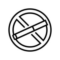 illustration vectorielle de l'icône de la ligne de dépendance aux cigarettes de tabac vecteur