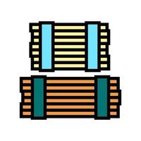 planche de bois entrepôt couleur icône illustration vectorielle vecteur