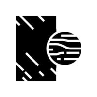 illustration vectorielle d'icône de glyphe de miroir de graphite vecteur