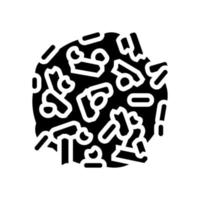 granulés de bois glyphe icône illustration vectorielle vecteur