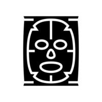 masque facial beauté accessoire glyphe icône illustration vectorielle vecteur