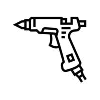 Pistolet à colle bijoux ligne icône illustration vectorielle vecteur