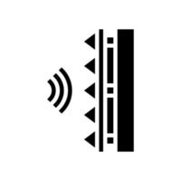 illustration vectorielle d'icône de glyphe de couche insonorisée vecteur