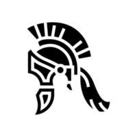 casque légionnaire rome antique glyphe icône illustration vectorielle vecteur