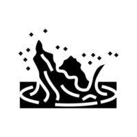 éclaboussure d'eau glyphe icône illustration vectorielle vecteur