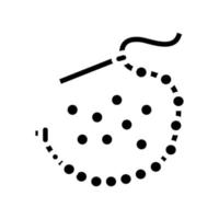 Illustration vectorielle de l'icône de la ligne de perles d'aiguille vecteur