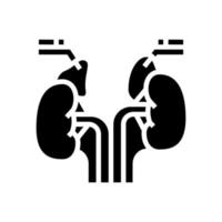 surrénales endocrinologie glyphe icône illustration vectorielle vecteur