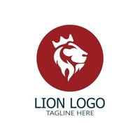 roi lion logo vector illustration design.gold lion roi tête signe concept isolé fond noir