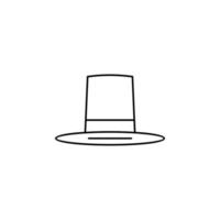 chapeau, accessoire, modèle de logo d'illustration vectorielle d'icône de fine ligne de mode. adapté à de nombreuses fins. vecteur