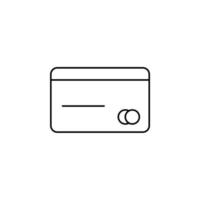 carte de crédit, modèle de logo d'illustration vectorielle d'icône de ligne mince de paiement. adapté à de nombreuses fins. vecteur