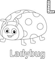 alphabet coccinelle abc coloriage l vecteur