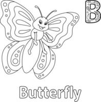 papillon alphabet abc coloriage page b vecteur