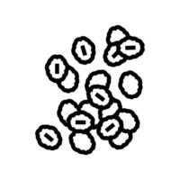 L'icône de la ligne de farine d'avoine céréales vector illustration