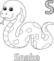 alphabet serpent abc coloriage s vecteur