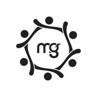 création de logo de lettre mg. lettres initiales mg logo icône vecteur