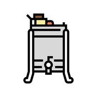 illustration vectorielle de l'icône de couleur de l'apiculture de l'extracteur de miel vecteur