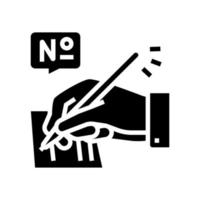 illustration vectorielle d'icône de glyphe de carte de loto de remplissage vecteur