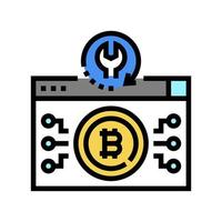 services de récupération de bitcoin couleur icône illustration vectorielle vecteur