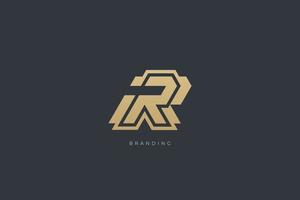 logo monogramme lettre r vecteur