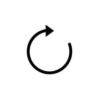 vecteur d'icône de flèche de cercle. cercle flèche icône illustration vectorielle
