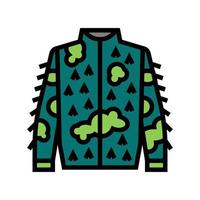 veste de camouflage pour la chasse couleur icône illustration vectorielle vecteur