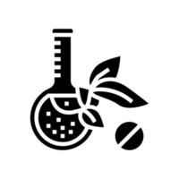 homéopathie naturelle liquide glyphe icône illustration vectorielle vecteur
