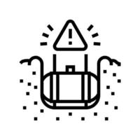 illustration vectorielle de l'icône de la ligne de retrait du réservoir de stockage souterrain vecteur