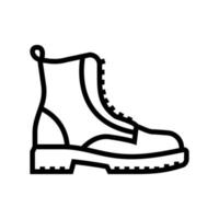 boot pied ligne de vêtements icône illustration vectorielle vecteur