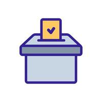 vecteur d'icône de vote électoral. illustration de symbole de contour isolé