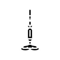 nettoyant vadrouille accessoire glyphe icône illustration vectorielle vecteur
