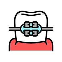 monter les accolades dentaires couleur icône illustration vectorielle vecteur