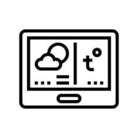 illustration vectorielle de l'icône de la ligne du système de conditionnement du thermostat vecteur