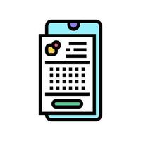 illustration vectorielle d'icône de couleur de loto d'application de téléphone vecteur