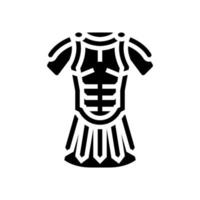 vêtements légionnaires rome antique glyphe icône illustration vectorielle vecteur