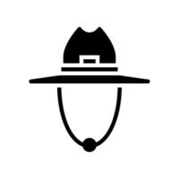chapeau jardinage glyphe icône illustration vectorielle vecteur
