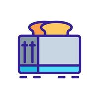 Grille-pain automatiquement avec grille-pain de cuisson icône illustration vectorielle