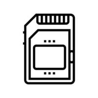 illustration vectorielle de l'icône de la ligne de la carte mémoire vecteur