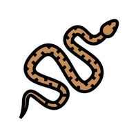 serpent dans l'illustration vectorielle de l'icône de couleur du zoo vecteur
