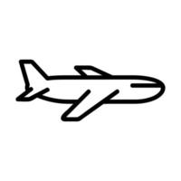 vecteur d'icône d'avion. illustration de symbole de contour isolé