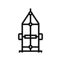 chariot remorque ligne icône illustration vectorielle vecteur