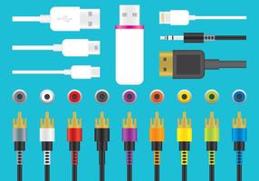 Connecteurs et vecteurs de lecteur de stylo vecteur