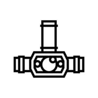 illustration vectorielle de l'icône de la ligne de l'outil d'éclairage des phares vecteur