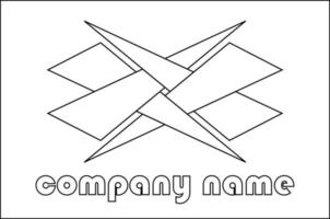 illustration graphique vectoriel du logo de l'entreprise simple avec motif triangle, parfait pour le logo de l'entreprise