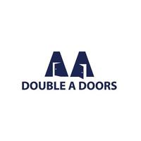 entreprise de logo double a portes vecteur