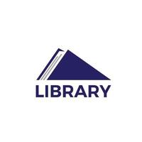 illustration de concept de logo de livre de bibliothèque vecteur