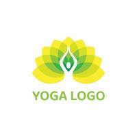 modèle de vecteur de logo de yoga fleur de lotus