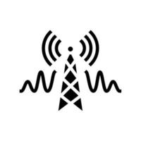 service de télécommunication glyphe icône illustration vectorielle vecteur